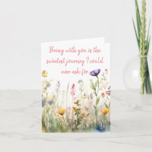 Carte Aquarelle Floral Mix de printemps Chaque célébrati