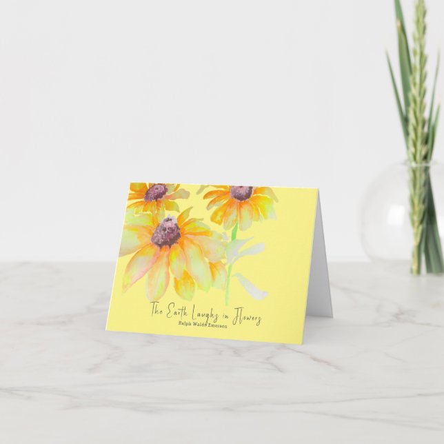 Carte Aquarelle florale (Devant)