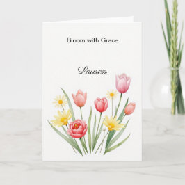 Carte Aquarelle florale personnalisée