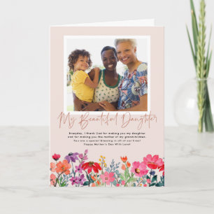 Carte Aquarelle Florale   Photo de la Fête des mères