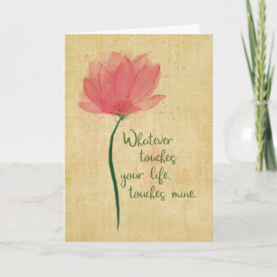 Carte Aquarelle Flower Touches Life