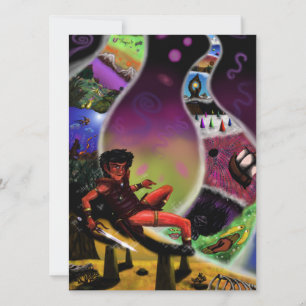 Carte aquarelle imaginaire art guerrier dimensions secrè