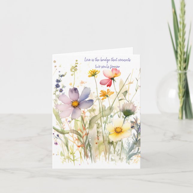 Carte Aquarelle Joyeuse Mélange de printemps Floral Tout (Devant)