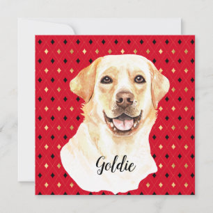 Carte Aquarelle Labrador Retriever Chien Personnalisé