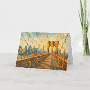 Carte aquarelle Lever de soleil sur le pont de Bro