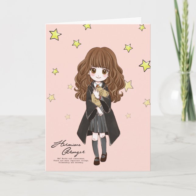 Carte Aquarelle magique Hermione Granger (Devant)