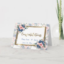 Aquarelle Mariage Navy & Blush