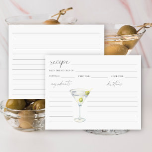 Carte aquarelle martini sec recette nuptiale