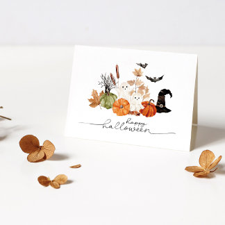 Carte Aquarelle mignonne Halloween