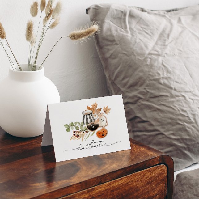 Carte Aquarelle mignonne Halloween (Créateur téléchargé)