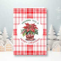 Aquarelle Noël Poinsettia Personnalisé
