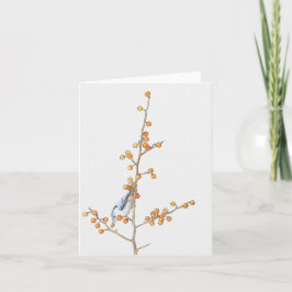 Carte Aquarelle Nuthatch Bird Note