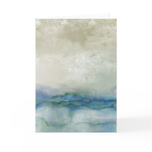 Aquarelle océanique bleue et beige abstraite