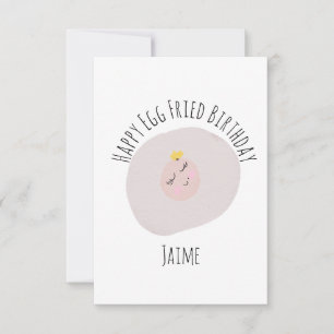 Carte Aquarelle Oeuf mignon fête d'anniversaire