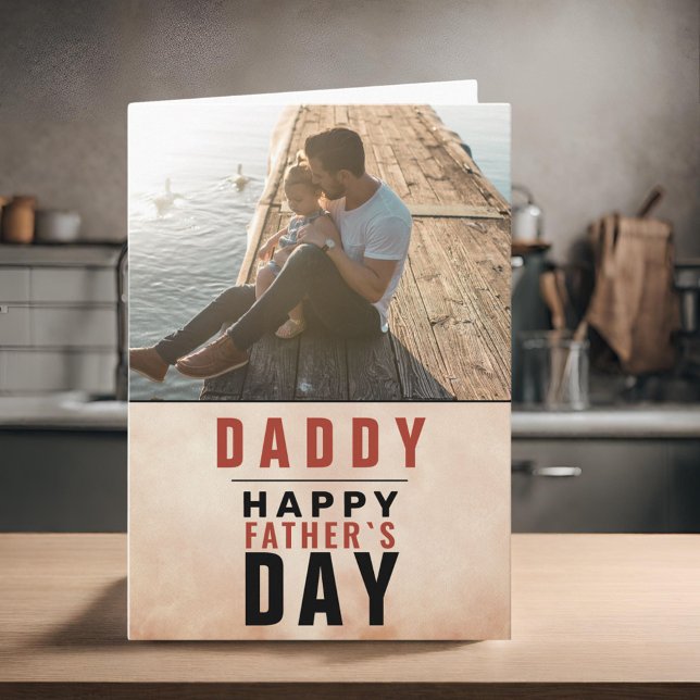 Carte Aquarelle papa heureux Père`s Day Photo (Créateur téléchargé)