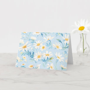 Carte Aquarelle Pastel Daisies