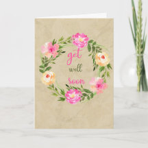 Aquarelle Peinte Fleur Wreath Se Bien