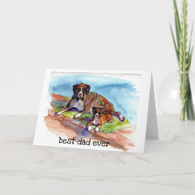 Carte aquarelle peinture 2 Boxes, Beezer & pup, Sputz (Devant)