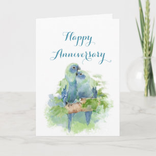 Carte Aquarelle Perrots Anniversaire chrétien Amour