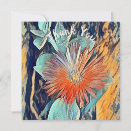 Carte Aquarelle personnalisée Art TableRose Merci
