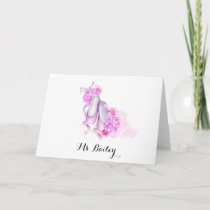 Carte Aquarelle personnalisée de l'enseignant de ballet
