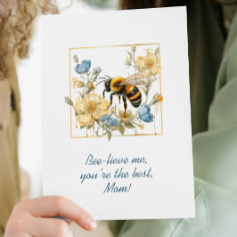 Carte Aquarelle personnalisée Floral Meilleure Maman Jou