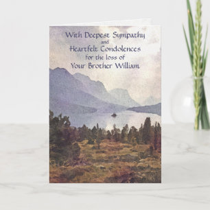 Carte Aquarelle personnalisée Mountain Lake Sympathie