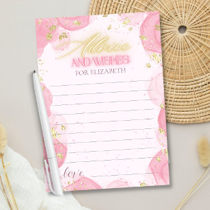 Carte Aquarelle Pink Gold Parties scintillant Cons