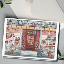Carte aquarelle pour la Saint-Valentin pour une pi