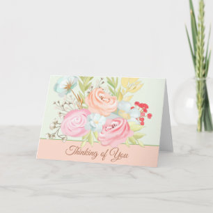 Carte Aquarelle printanière pastel florale personnalisab