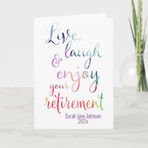 Carte Aquarelle Profitez de votre retraite
