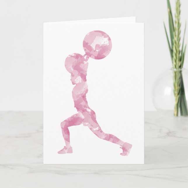 Carte Aquarelle propre et Jerk en rose (Devant)