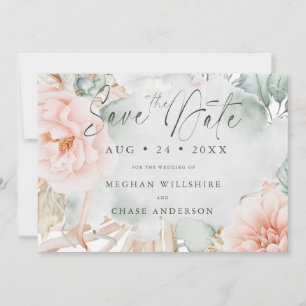 Carte Aquarelle Rose de corail Floral