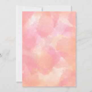Carte Aquarelle rose et orange