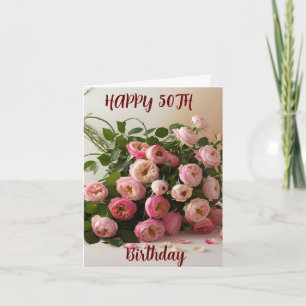 Carte Aquarelle Roses Roses Rose Bouquet de printemps 50