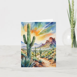 Carte Aquarelle Saguaro