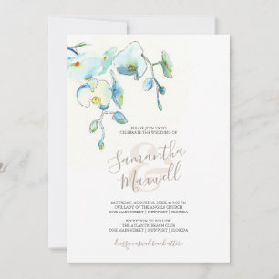 Carte Aquarelle tropicale florale Mariage papeterie