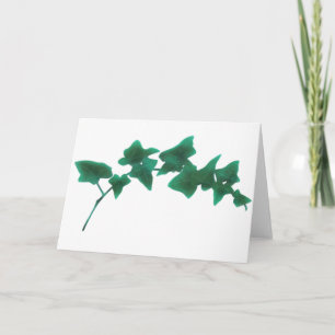 Carte Aquarelle vintage classique Vert Anglais Ivy