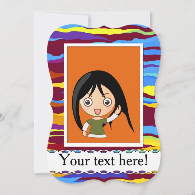 Carte Aquarelles vagues conception abstraite (Devant)