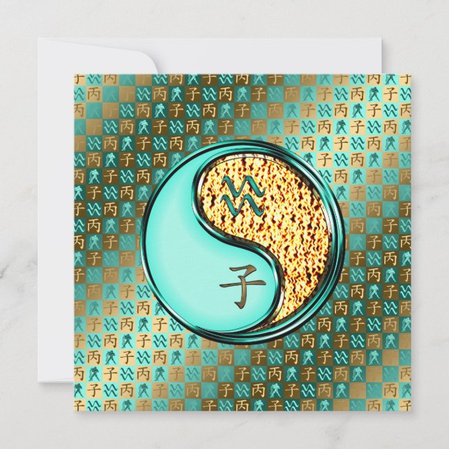 Carte Aquarius et rat de feu (Devant)