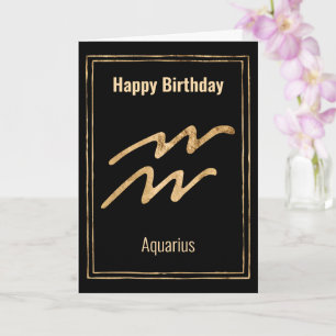 Carte Aquarius Happy Birthday zodiac astrologie salutati