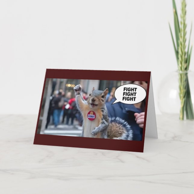 Carte Arachide l'écureuil Noël amusant conservateur (Devant)