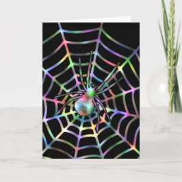 Carte Araignée noire en Halloween Web