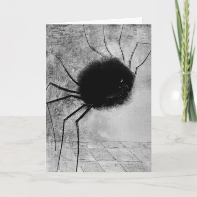 Carte Araignée souriante par Odilon Redon, Halloween Vin (Devant)