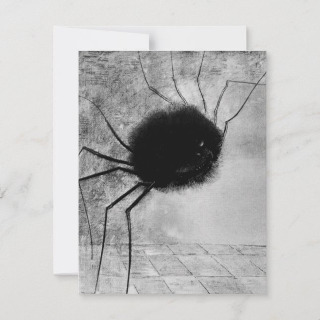 Carte Araignée souriante par Odilon Redon, Halloween Vin (Devant)