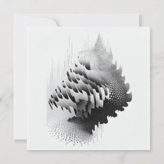 Carte Arbre Abstraite B&W Surreal Optical Illusion