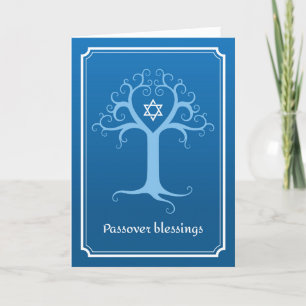 Carte Arbre bleu de la vie bénédiction passover