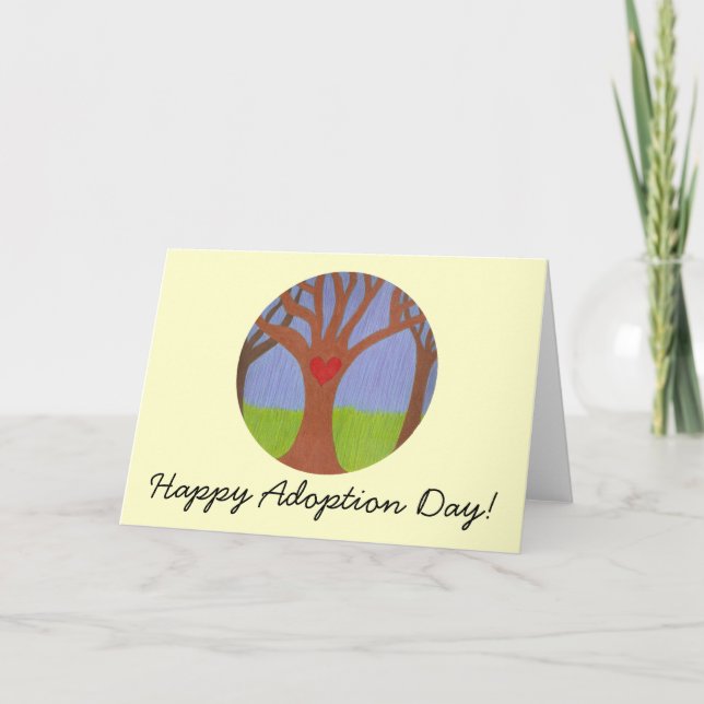 Carte Arbre d'adoption Bonne journée d'adoption! (Devant)