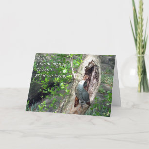 Carte Arbre d'argent de fête des pères