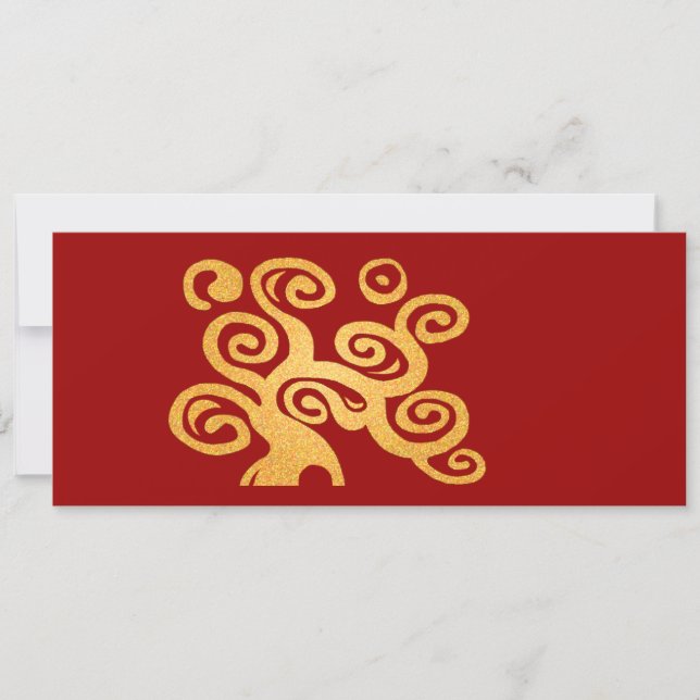 Carte Arbre d'art nouveau d'or (Devant)